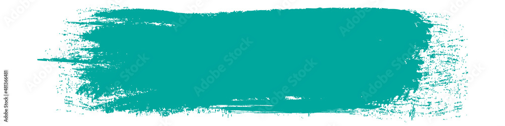 Turquoise brush stroke set isolated on white background. Trendy brush stroke vector for turquoise ink paint, grunge backdrop, dirt banner, watercolor design and dirty texture. Brush stroke vector