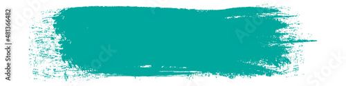 Turquoise brush stroke set isolated on white background. Trendy brush stroke vector for turquoise ink paint, grunge backdrop, dirt banner, watercolor design and dirty texture. Brush stroke vector