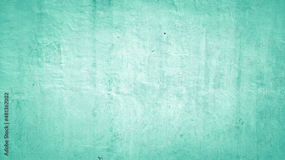 abstract cement concrete wall texture background blue green teal color