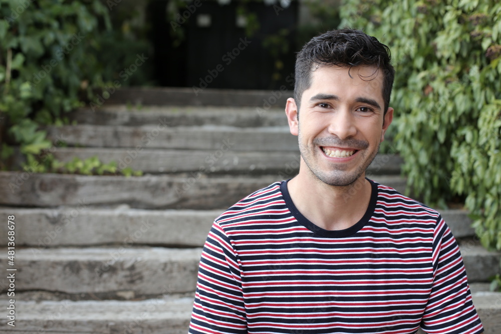 Cute South American man headshot Cute South American man headshot