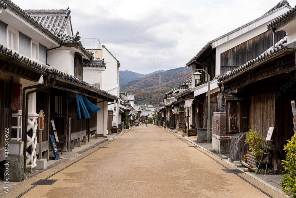 日本の昔の街並みが連なるうだつの街並み