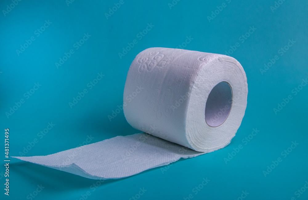 Obraz premium Eco-friendly bamboo toilet paper on a background.