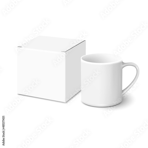 White mug and gift box