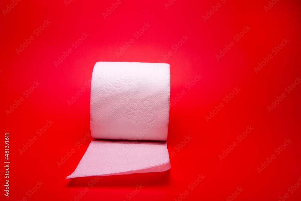Obraz premium Eco-friendly bamboo toilet paper on a background.
