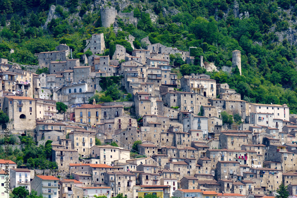 View of Pesche, old village in the Isernia province