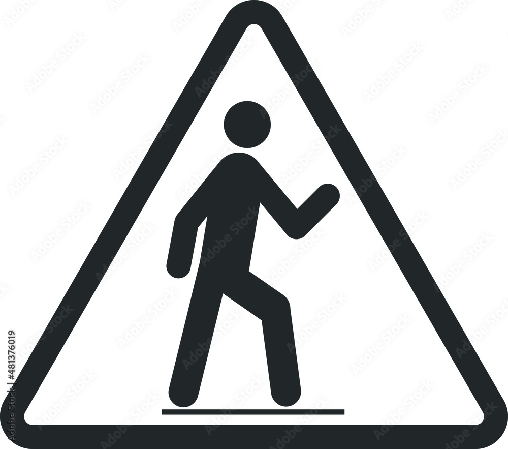 pedestrian icon vector, man walking symbol pedestrian icon vector, man walking symbol
