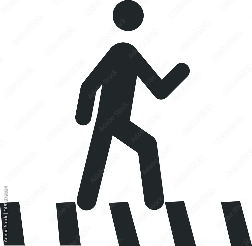 pedestrian icon vector, man walking symbol pedestrian icon vector, man walking symbol