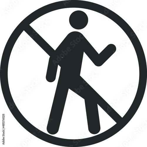 walking not allow icon 