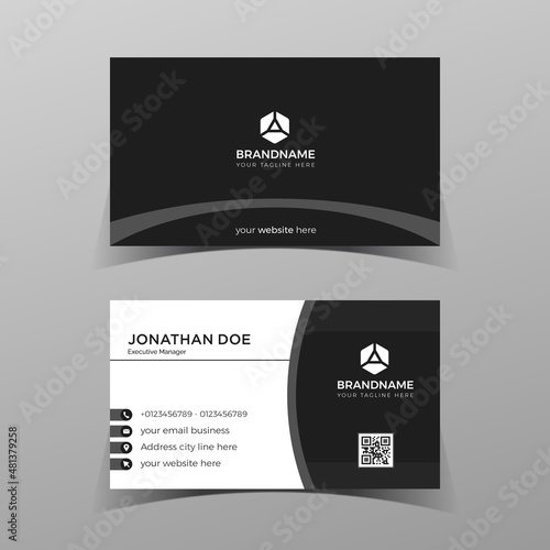 Clean advertising design company business card