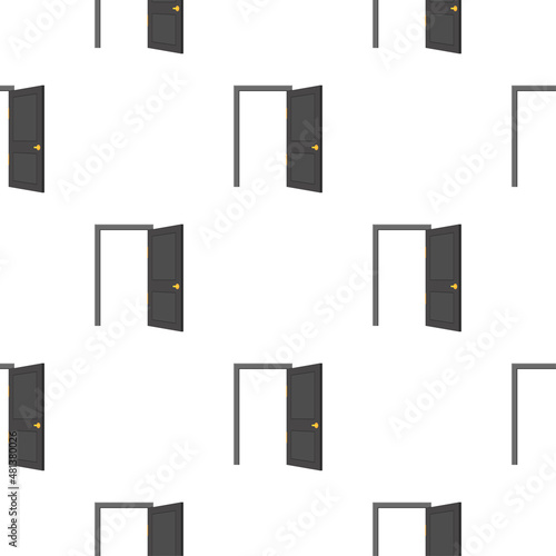 Closed door pattern. Interior design. Business concept. Front view. Home office concept. Business success.