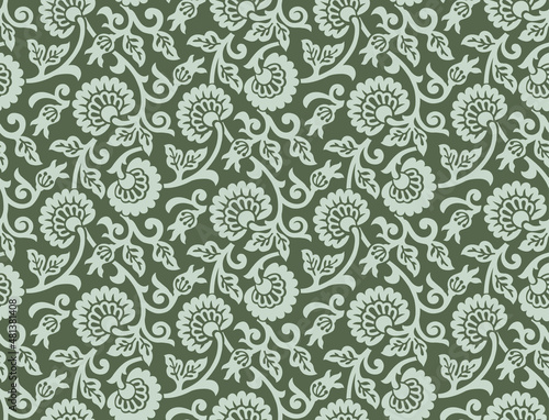 Seamless vintage flower pattern design