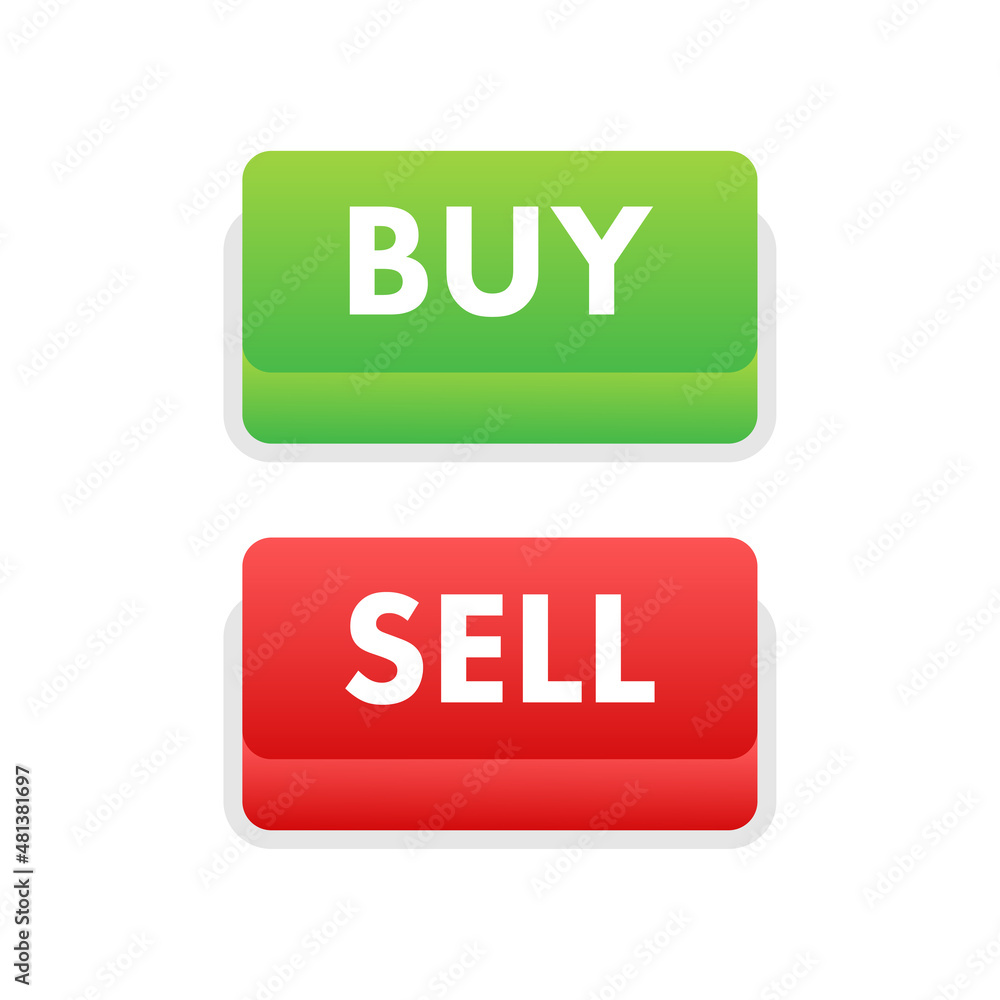 Buy sell button, great design for any purposes. Forex market. Flat vector illustration. Buy sell button, great design for any purposes. Forex market. Flat vector illustration.