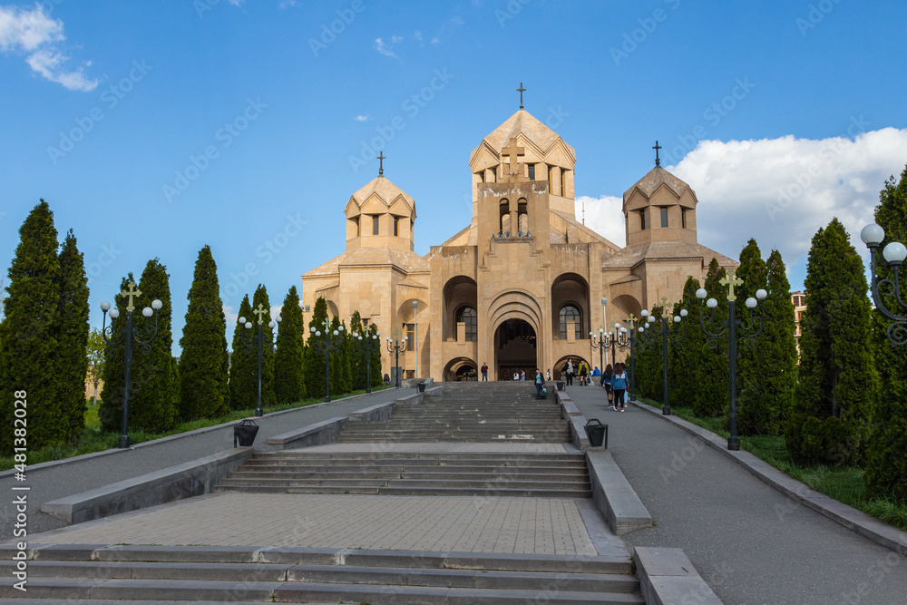 View of the Saint Gregory the Illuminator Cathedral, Yerevan, Armenia