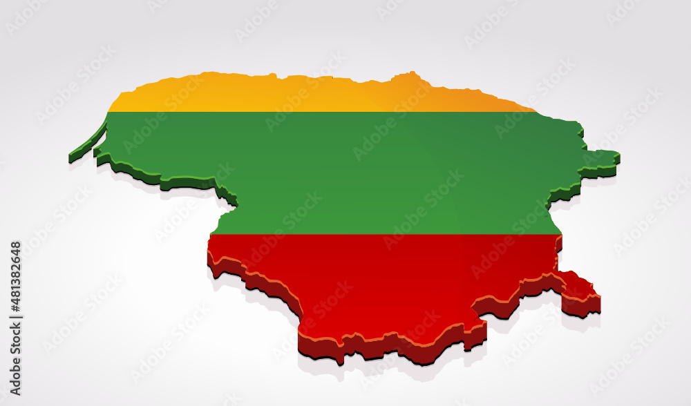 3D map of Lithuania