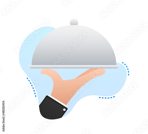 Flat style cover for dish for cover design. Vector illustration isolated. Business concept.