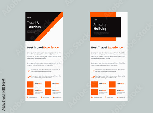 Roll up banner template graphic illustration design.