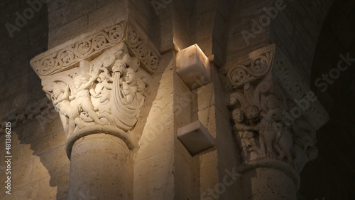 Fotografie Capitel de la Iglesia de San Martín, Frómista, Palencia, Castilla y León, España