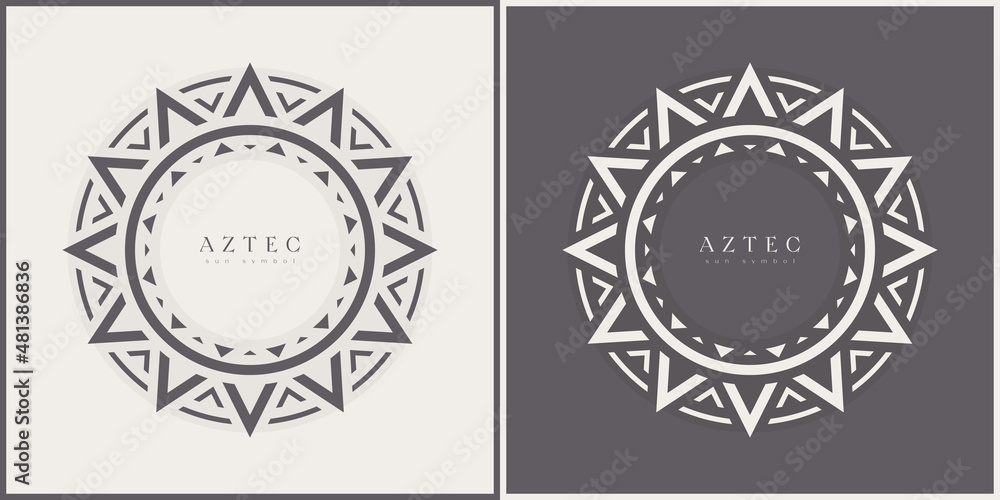 Aztec Tribal Vector Elements. Ethnic Shapes Symbols Design for Logo or Tattoo Aztec Tribal Vector Elements. Ethnic Shapes Symbols Design for Logo or Tattoo