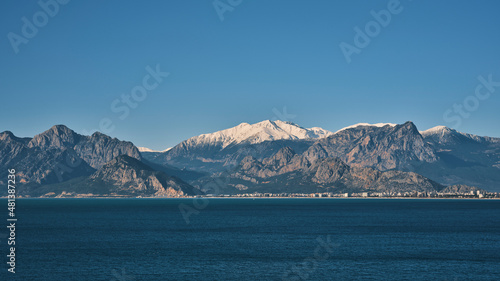 snowy mountain landscape above sea level