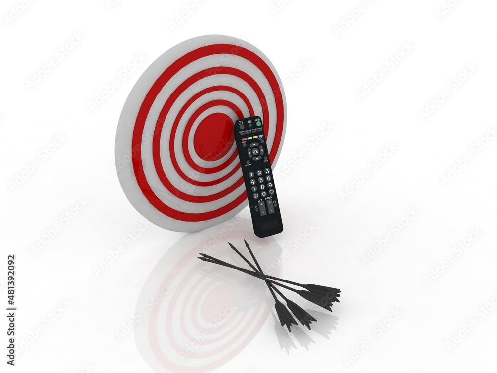 3d illustration target arrow with remote control
3d illustration target arrow with remote control