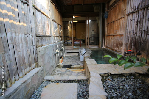 outdoor hot spring in japan