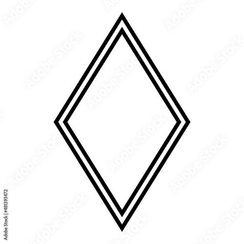 Rhombus Flat Icon Isolated On White Background