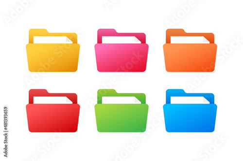 Data storage. Illustration for web design. File management concept.
