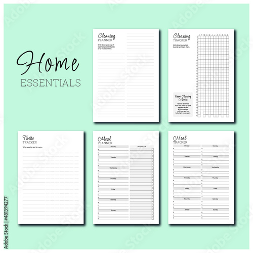 Cleaning, Tasks and Meals planners from a collection of simple design planners and trackers to every day use, home essentials and wellness essentials. 
For exclusive designs: www.renatapaulo.com