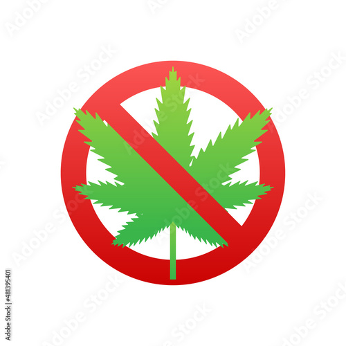 Red no hump icon on white background. Vector illustration