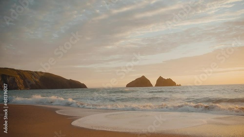 sunset over the beach