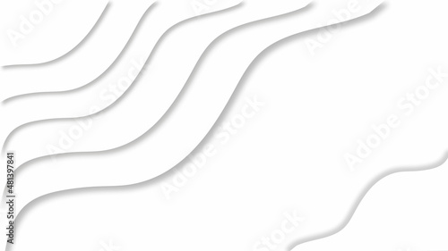 Paper art abstract gray and white water waves. Origami design template background. Vector illustration