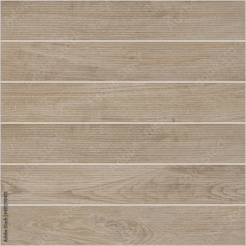 Decking board with fine wood horizontal planks