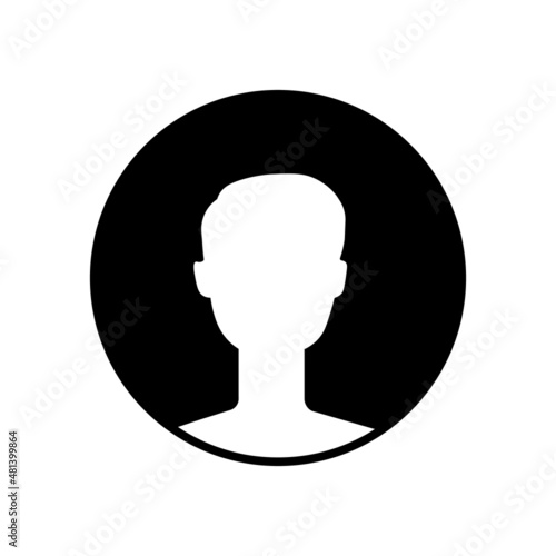 User avatar icon. Social media concept. Vector EPS 10. Isolated on white background