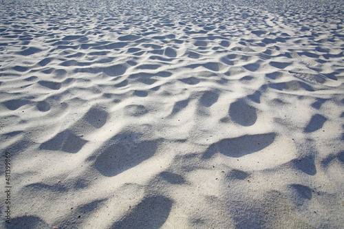 white and fine sand on the beach  have the wave under the wind in Shirahama sand beach