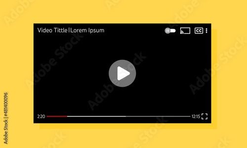 Watching video illustration. Online stream, webinar or movie. Vector EPS 10. Isolated on white background