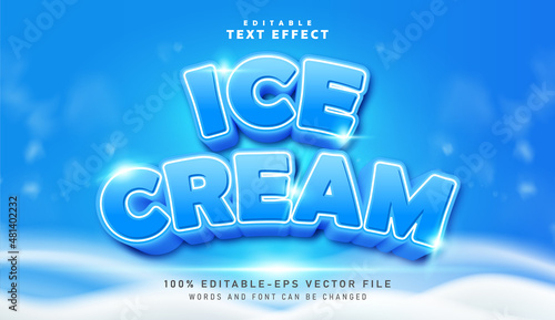 3D Ice Cream text effect - Editable text effect