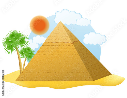 pyramid symbol of ancient egypt vector illustration