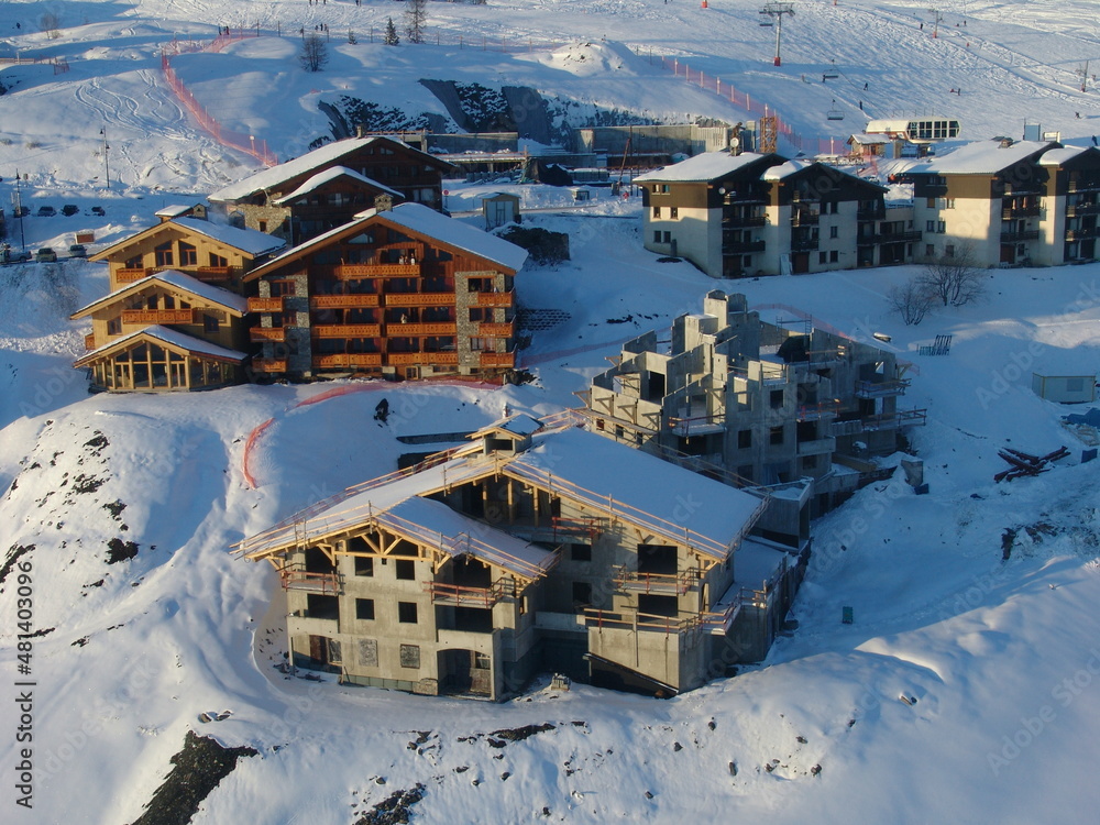 Obraz premium Station de Ski la Rosière Savoie France