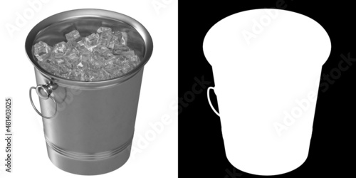 Wallpaper Mural 3D rendering illustration of an ice bucket Torontodigital.ca