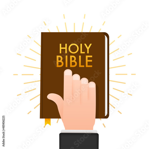 Doodle icon. Book holy bible logo illustration vector. Sketch drawing. Doodle vector illustration.