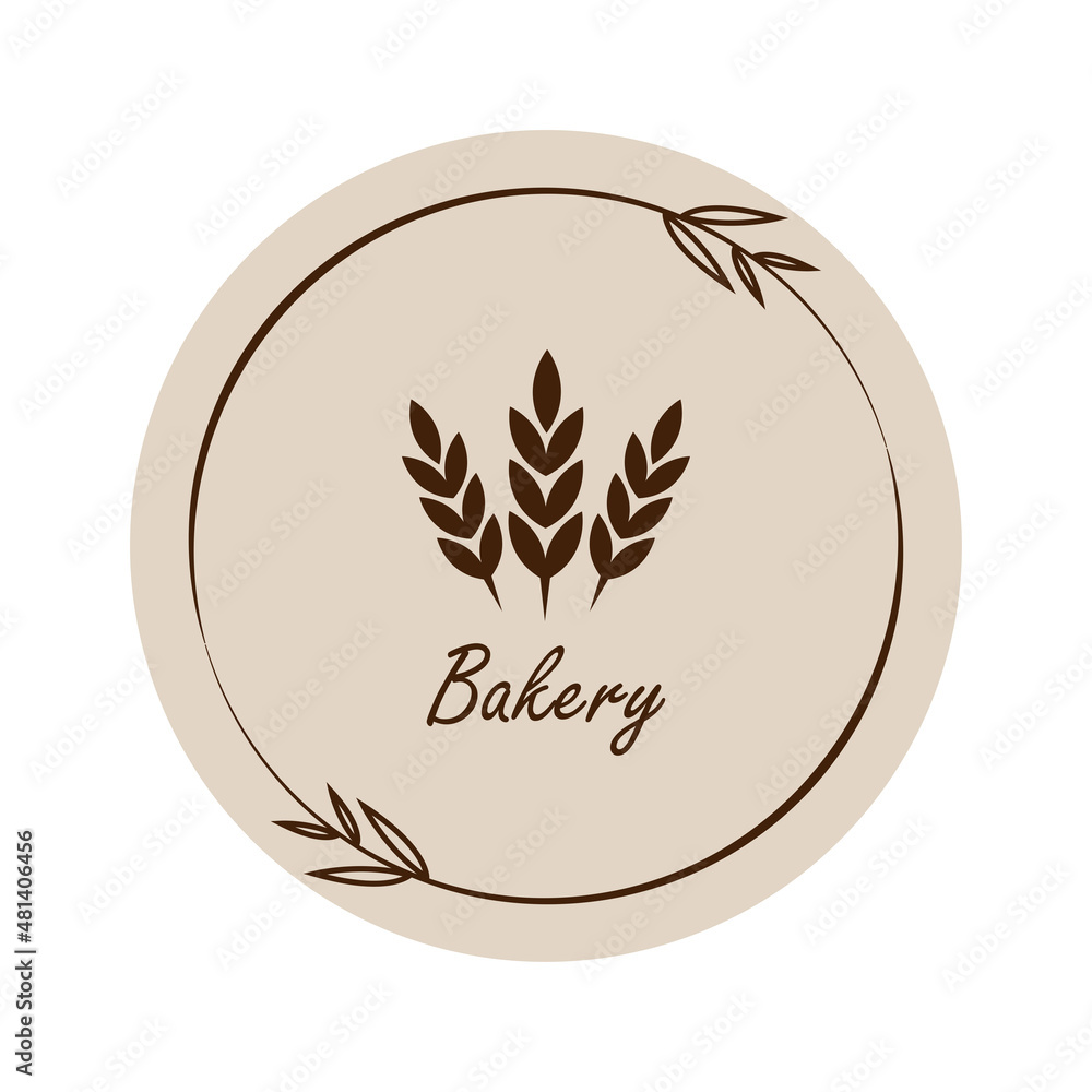 Bakery logo design. Bakery sign vector. Oat logo design. rice. Bakery logo design. Bakery sign vector. Oat logo design. rice.