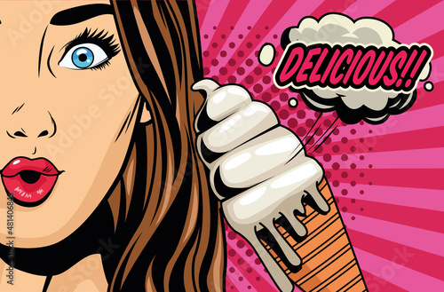 woman with ice cream