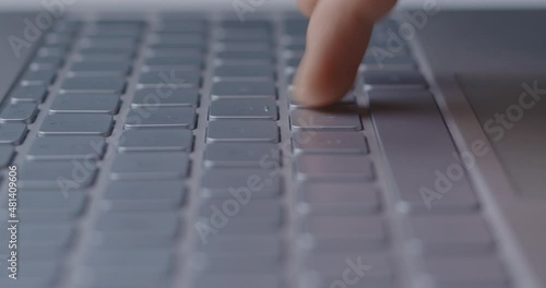 Close-up of typing female hands on keyboard. Prores HQ