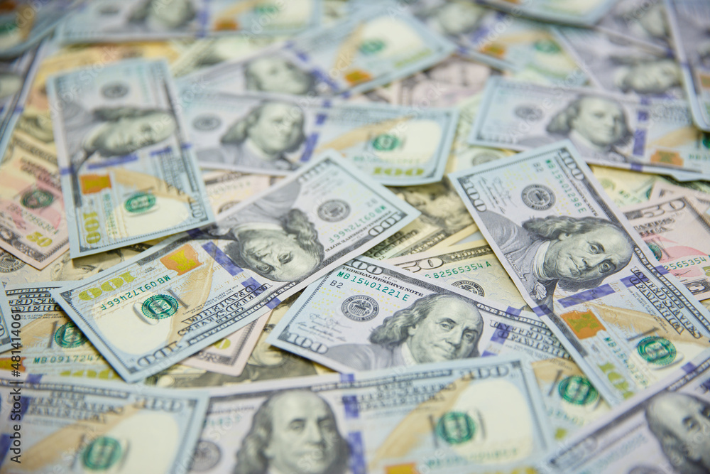 big pile of money. stack of american dollars big pile of money. stack of american dollars