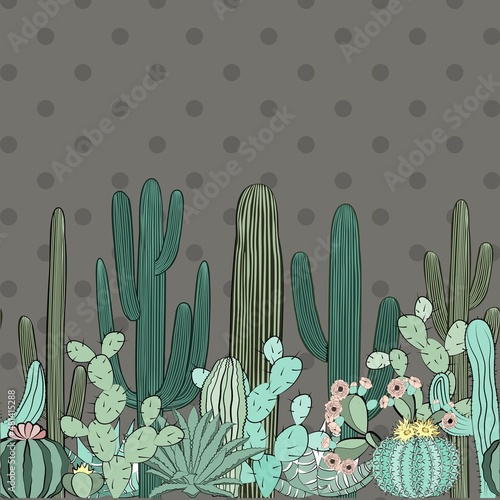 pattern with cactus
