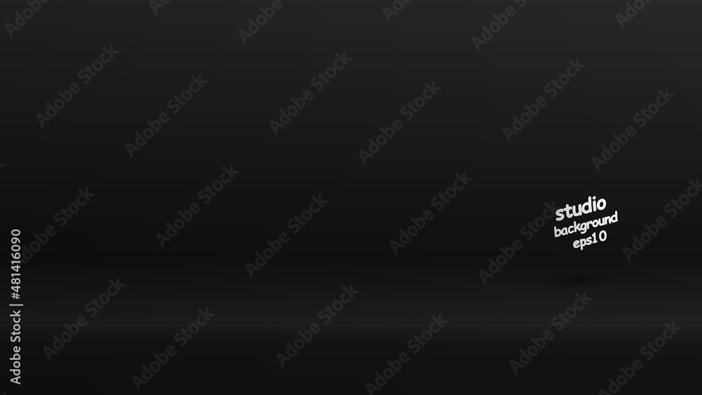 Vector, blank black studio room background, product display with copy space for displaying content design. Banner for advertising products on the website - eps10 Vector, blank black studio room background, product display with copy space for displaying content design. Banner for advertising products on the website - eps10