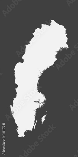 Vector map Sweden  template Europe outline country