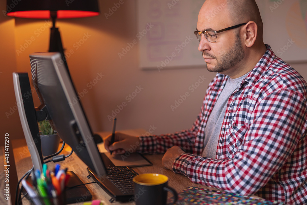 Graphic designer working Graphic designer working