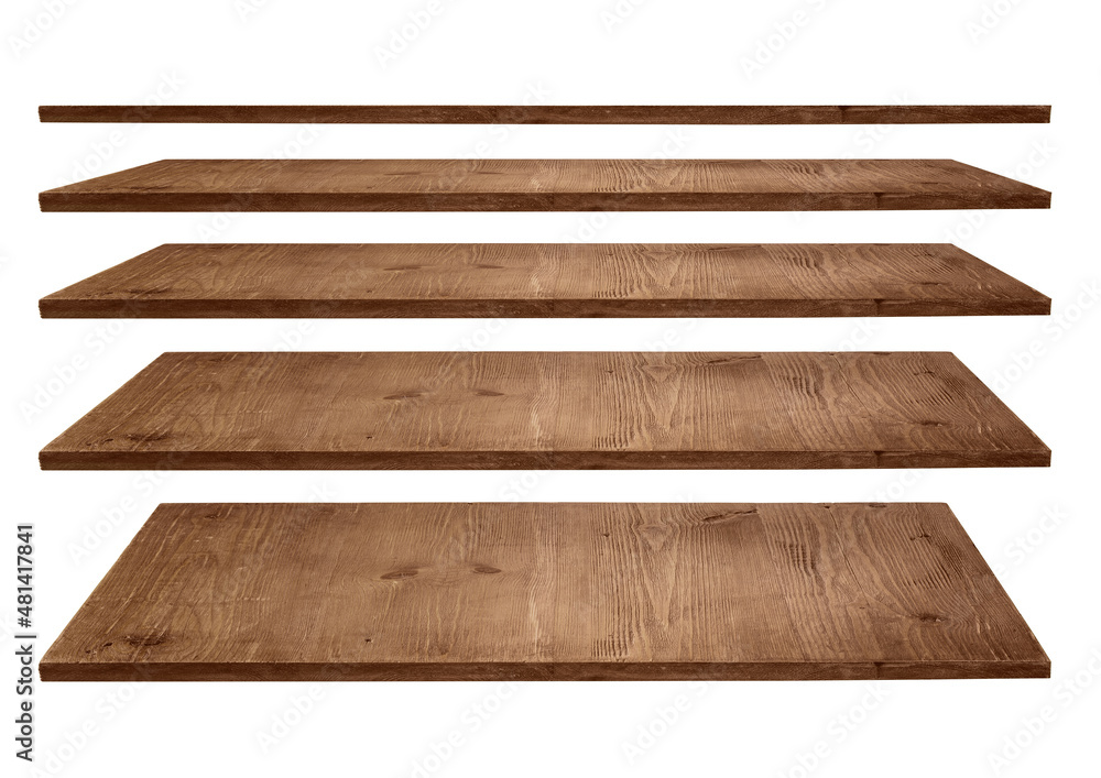 Wooden shelf isolated Wooden shelf isolated