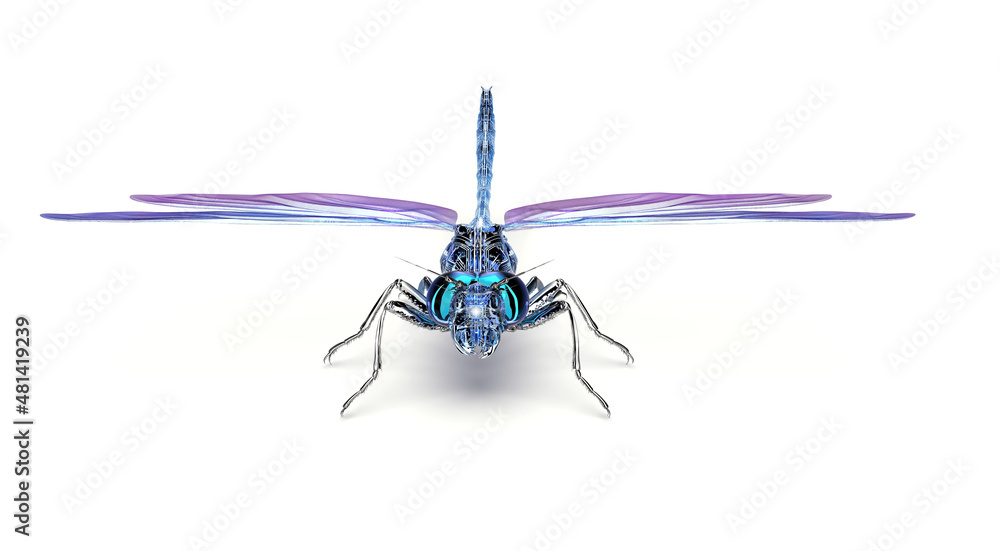 Soaked register Contradiction 3D concept of flying robot, dragonfly drone Stock Illustration | Adobe Stock